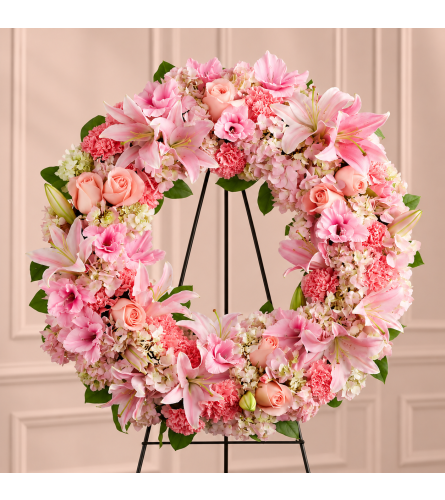 Loving Remembrance Wreath. An arrangement by Bill's Flowers Arrangements.