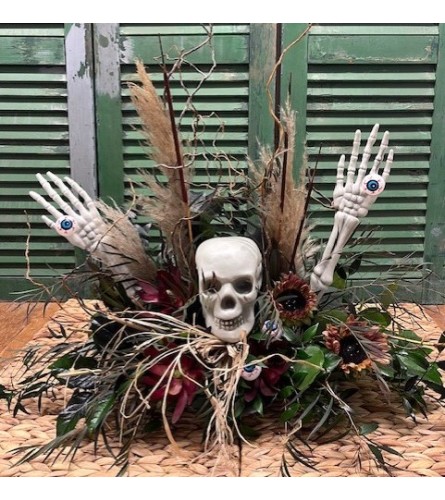 Boo To You Fresh Flower Arrangement. An arrangement by Forest Florist.