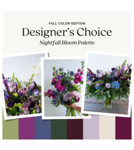 Nightfall Blooms Designers Choice - in a Vase - Deluxe. An arrangement by Deer Valley Florist and Flower Delivery.