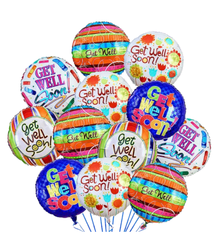 Get Well Balloon Bouquet - Deluxe. An arrangement by Sueppel's Flowers.