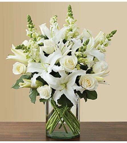 Classic All-White Arrangement