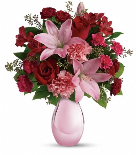 Teleflora's Roses and Pearls Bouquet