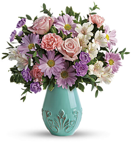 Teleflora's Blushing Aqua Bouquet