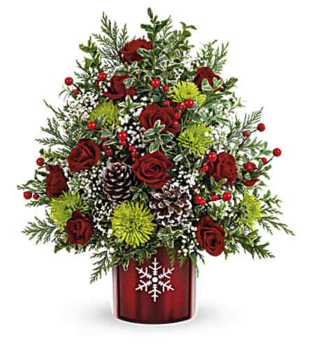 Teleflora's Festive Snowflake Tree