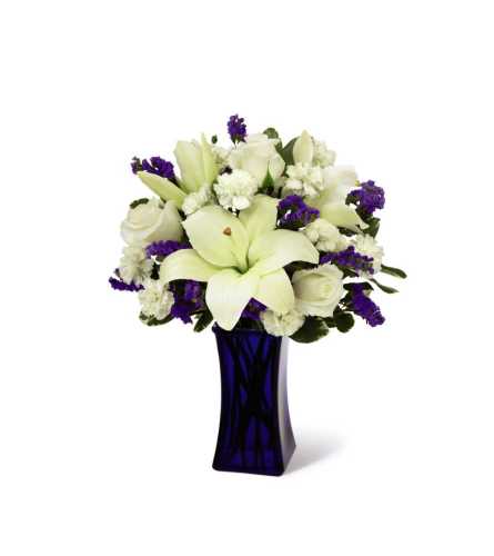 The FTD® Beyond Blue™ Bouquet - Standard. An arrangement by Grower Direct Acadia.