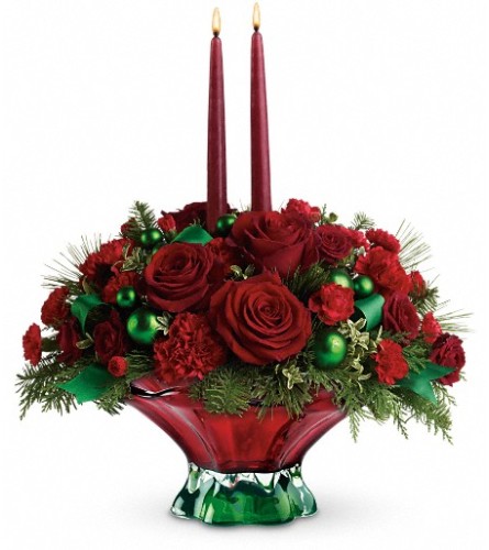 Teleflora's Joyful Christmas Centerpiece