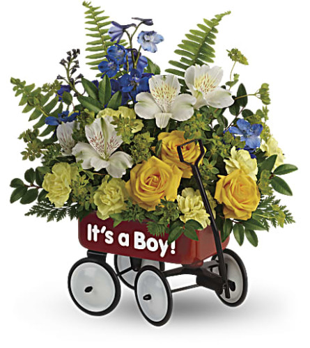 Teleflora's Sweet Little Wagon Bouquet - Standard. An arrangement by GardeLina Flowers.