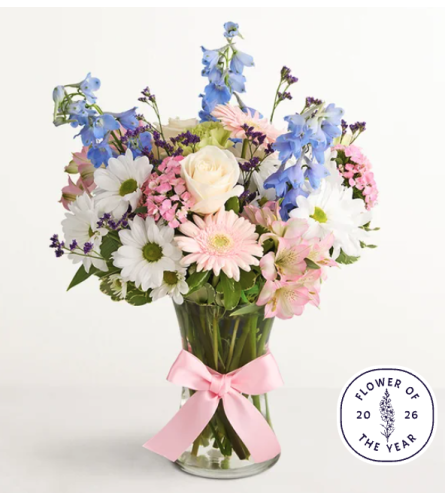 Watercolor Skies™ Delphinium Bouquet - Deluxe. An arrangement by Flowers of Jacksonville.