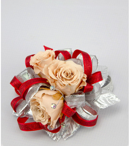 Keepsake Corsage - Preserved Peach Roses