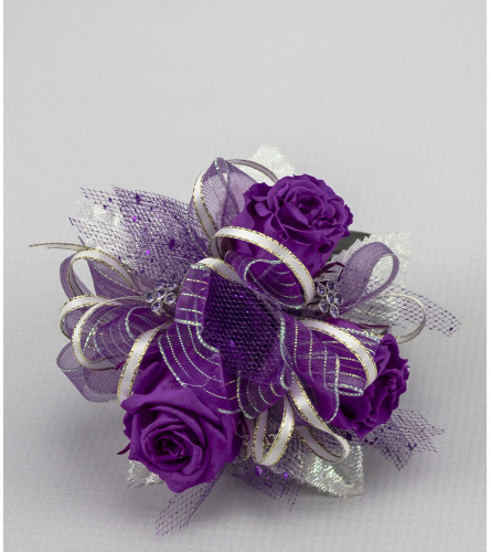 Keepsake Corsage - Preserved Purple Roses