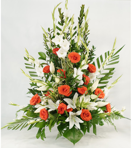 Orange and White Mixed Tribute Design