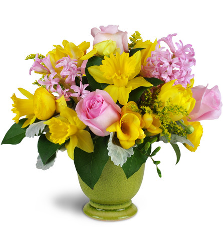 Luxe Footed Glass Vase Arrangement | Fresh Flowers Delivered Same Day