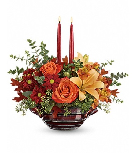 Teleflora's Autumn Gathering Centerpiece