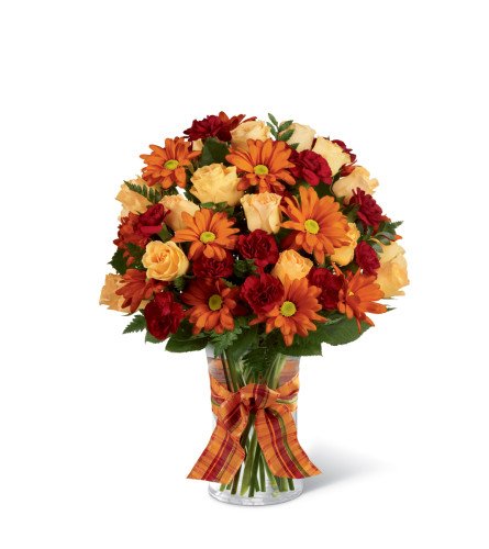 The FTD® Golden Autumn™ Ribbon Bouquet