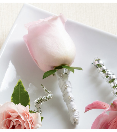 The FTD® Pink Rose Boutonniere