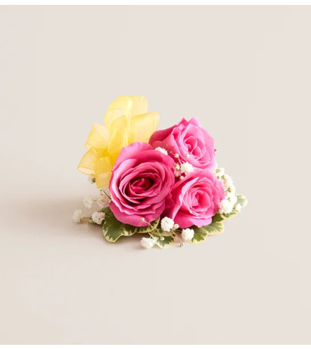 Hot Pink Spray Rose Corsage - Standard. An arrangement by Flowers of Jacksonville. Delivery Instructions.
