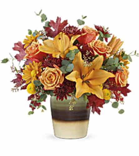 Teleflora's Rustic Sunrise Bouquet with Roses