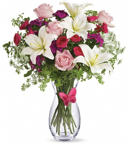 Pink Butterfly Bouquet by Teleflora