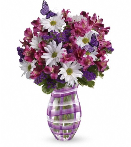 Teleflora's Lavender Plaid Bouquet