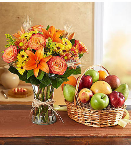 Fanciful Fall Floral & Fruit Bundle