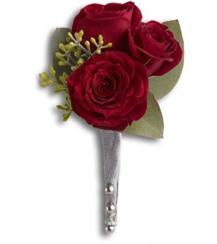 King's Red Rose Boutonniere