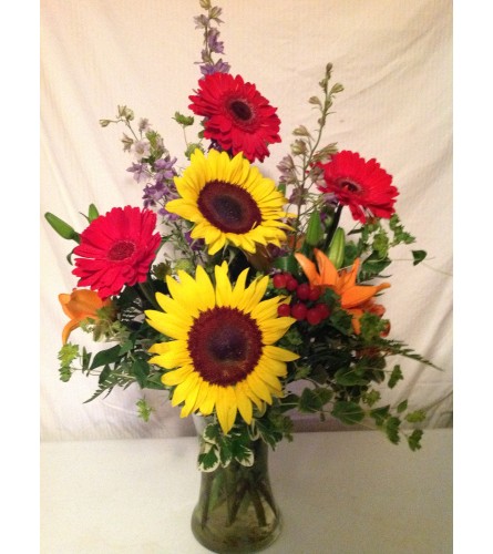 Fall Harvest with Sunflowers