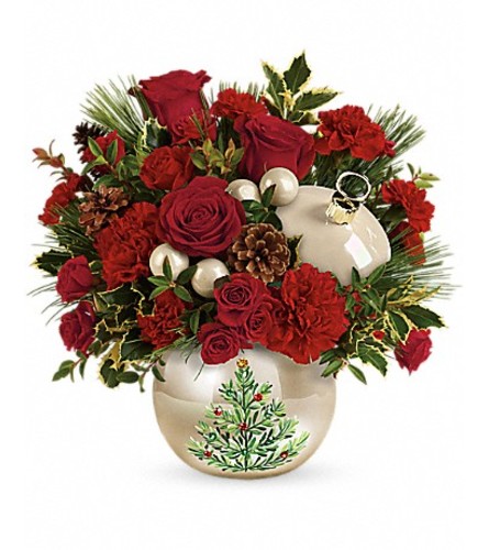 Teleflora's Classic Pearl Ornament Bouquet