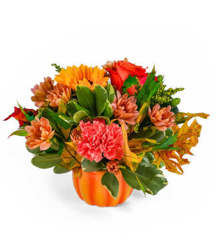 Pumpkin Picking™ - Standard. An arrangement by Bill's Flowers Arrangements.
