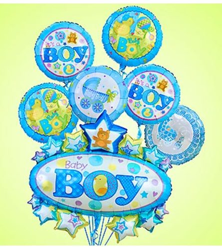 Baby Boy Marquee Mylar Bundle