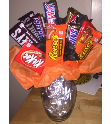 Candy Bar Vase Arrangement