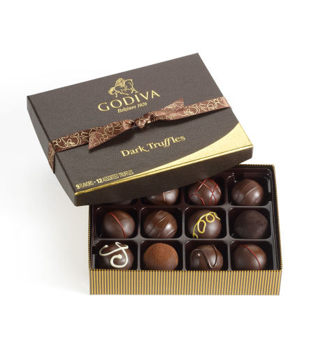 Godiva 12 pc Dark Chocolate Truffles