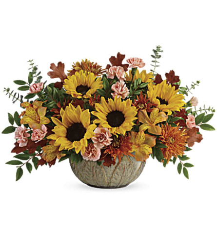 Teleflora's Autumn Sunbeams Centerpiece