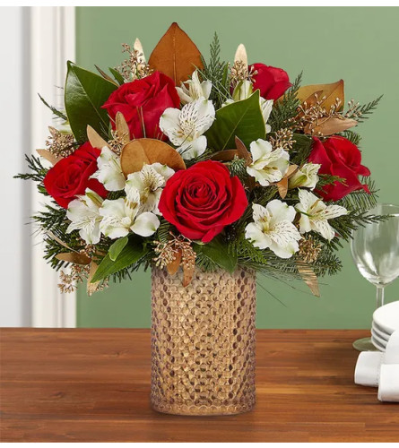 Shining Bright™ Bouquet - Hobnail Vase