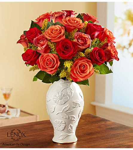 Autumn Sunset Bouquet in Lenox® Vase