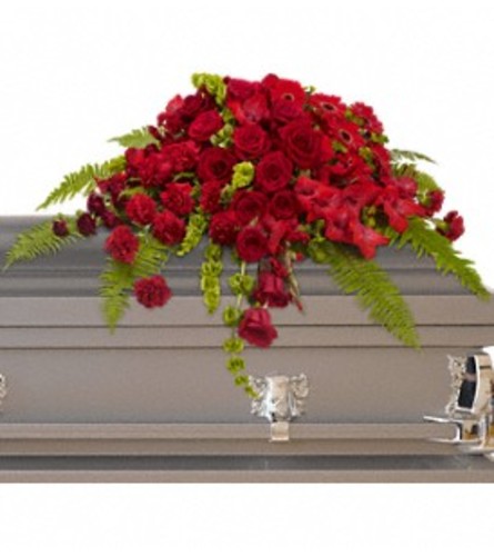 Red Rose Sanctuary Casket Tribute