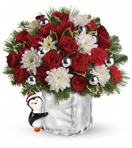 Teleflora's Send a Hug Penguin Bouquet