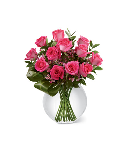 The FTD® Blazing Beauty™ Pink Rose Bouquet