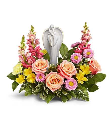 The Teleflora's Angelic Bloom Bouquet - Deluxe. An arrangement by Marivel's Florist and Gifts.