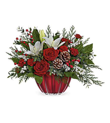 Teleflora's Vibrant Christmas Centerpiece