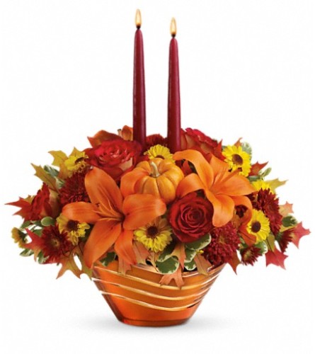 Teleflora's Amber Waves Centerpiece