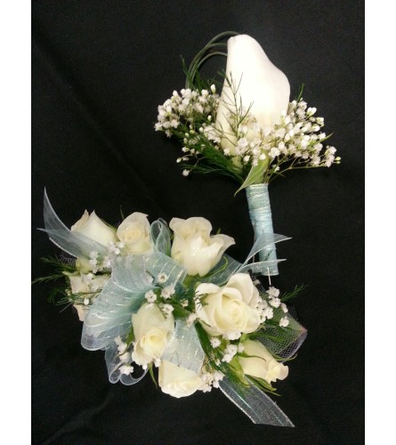 wristlet and boutonniere