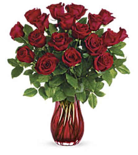Teleflora's Romantic Twist Bouquet 2021 - Deluxe. An arrangement by Margaret's Florist.