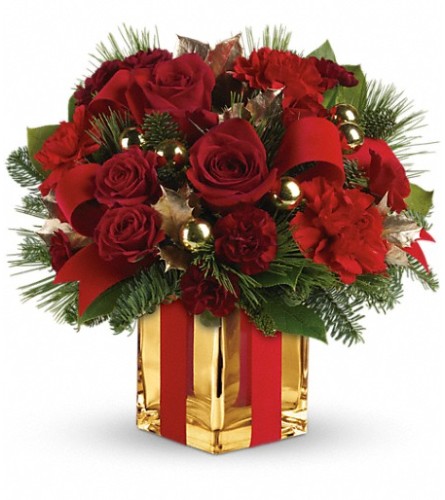 All Wrapped Up Bouquet by Teleflora - Standard. An arrangement by Jennings Florists.