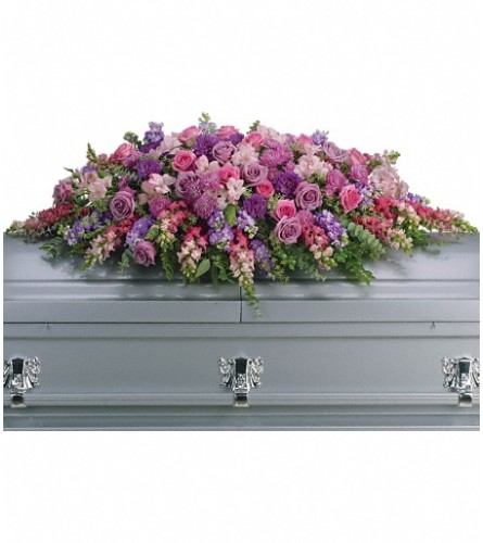 Lavender Tribute Casket Spray