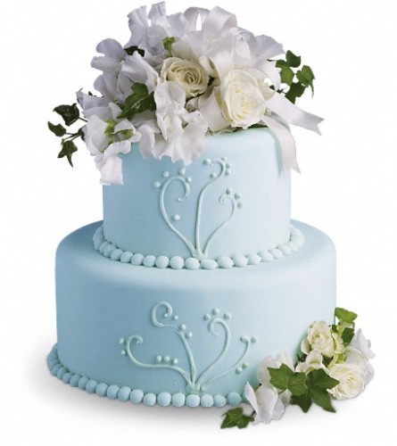 Sweet Pea and Roses Cake Decoration