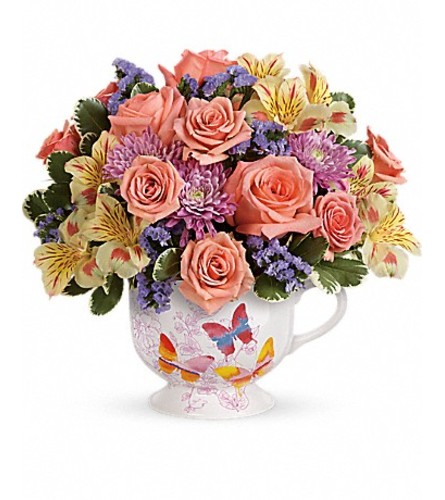 Teleflora's Butterfly Sunrise Bouquet