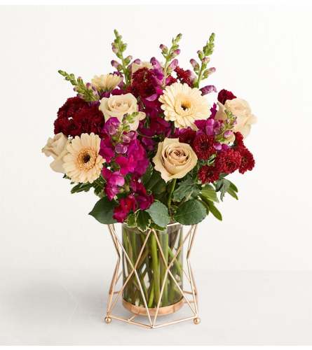 The Burgundy Bliss™ Bouquet - Deluxe. An arrangement by Flowers of Charlotte.
