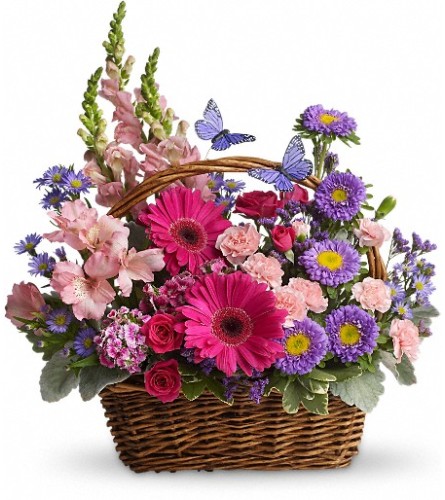 Country Blooms in a Basket