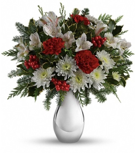 Teleflora's Silver And Snowflakes Bouquet