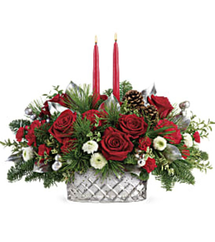 Teleflora's Merry Mercury Centerpiece